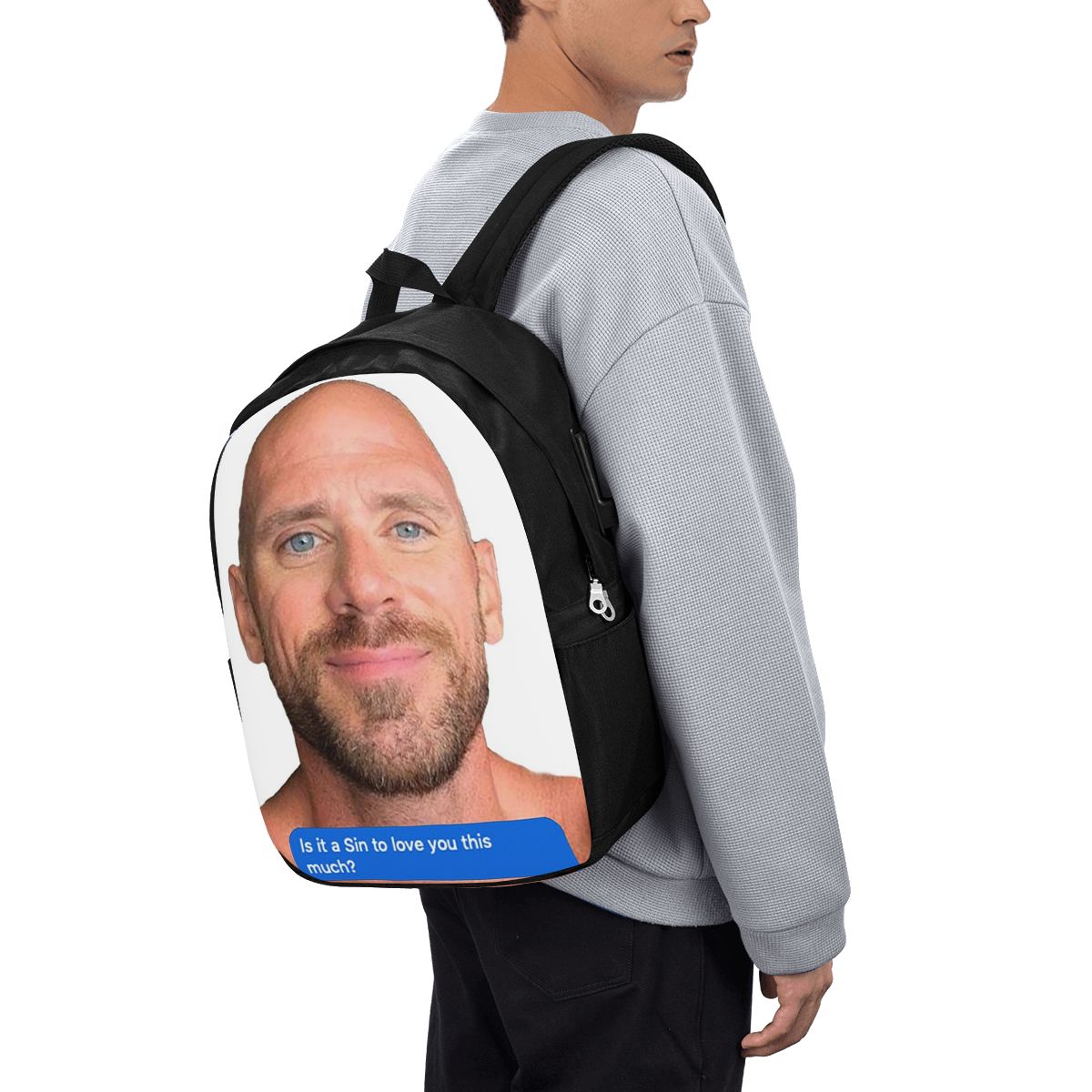 Woman In Bag - Johnny Sins Flirty Text Bubble 배낭