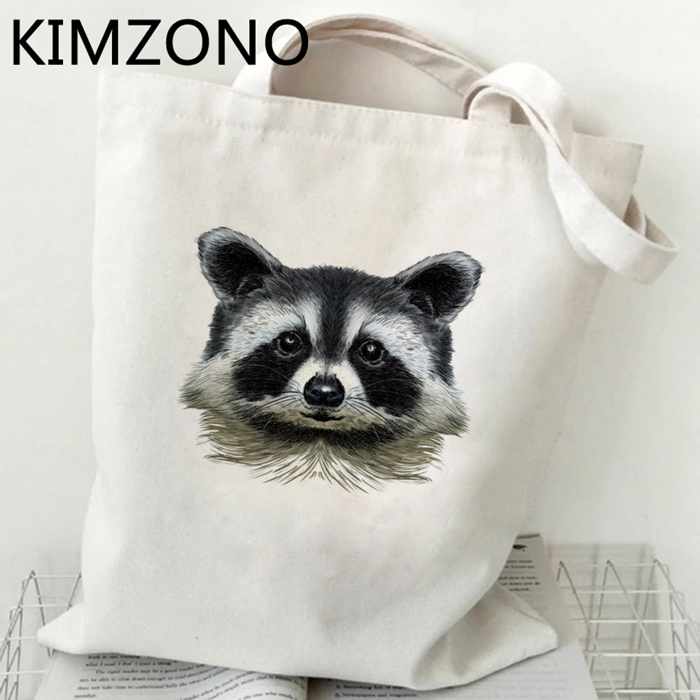 Women Bags Jute - Mapache 재사용 가능한 캔버스 쇼핑 가방,
