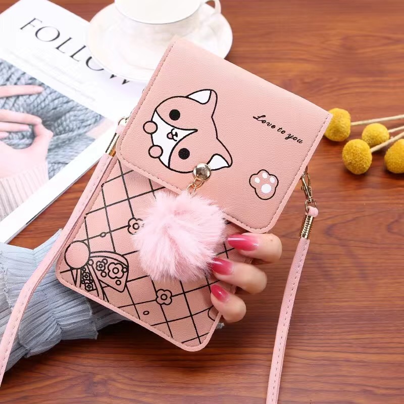 Women'S Bags Cross Body - 여성을 위한 귀여운 만화 패턴 터치스크린