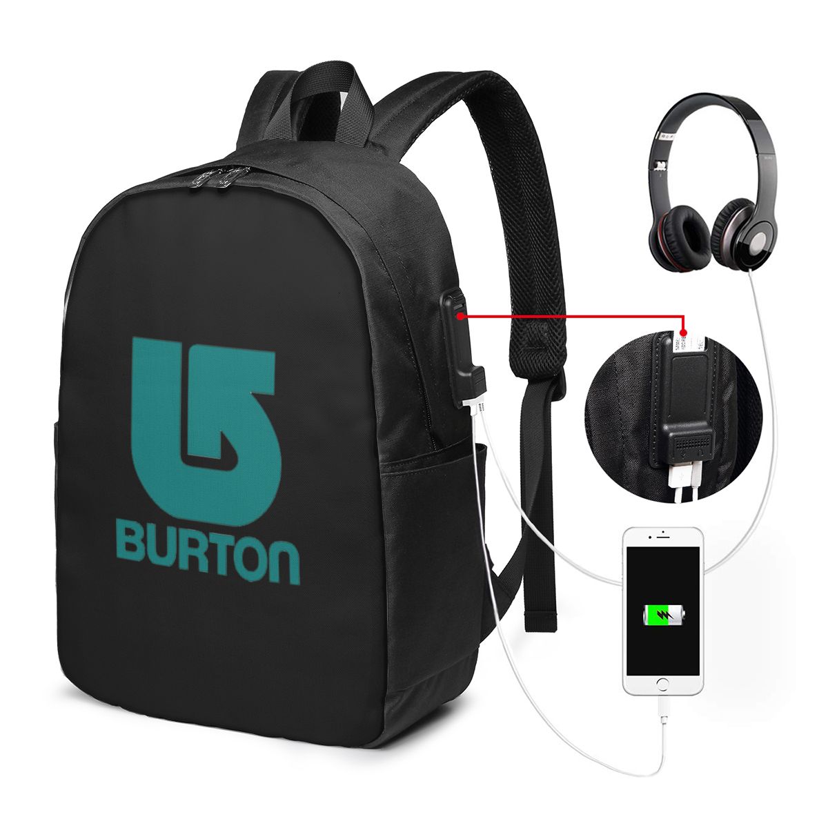 Women Bags Laptop - 버튼 스노우보드 스포티 백팩 여행 노트북