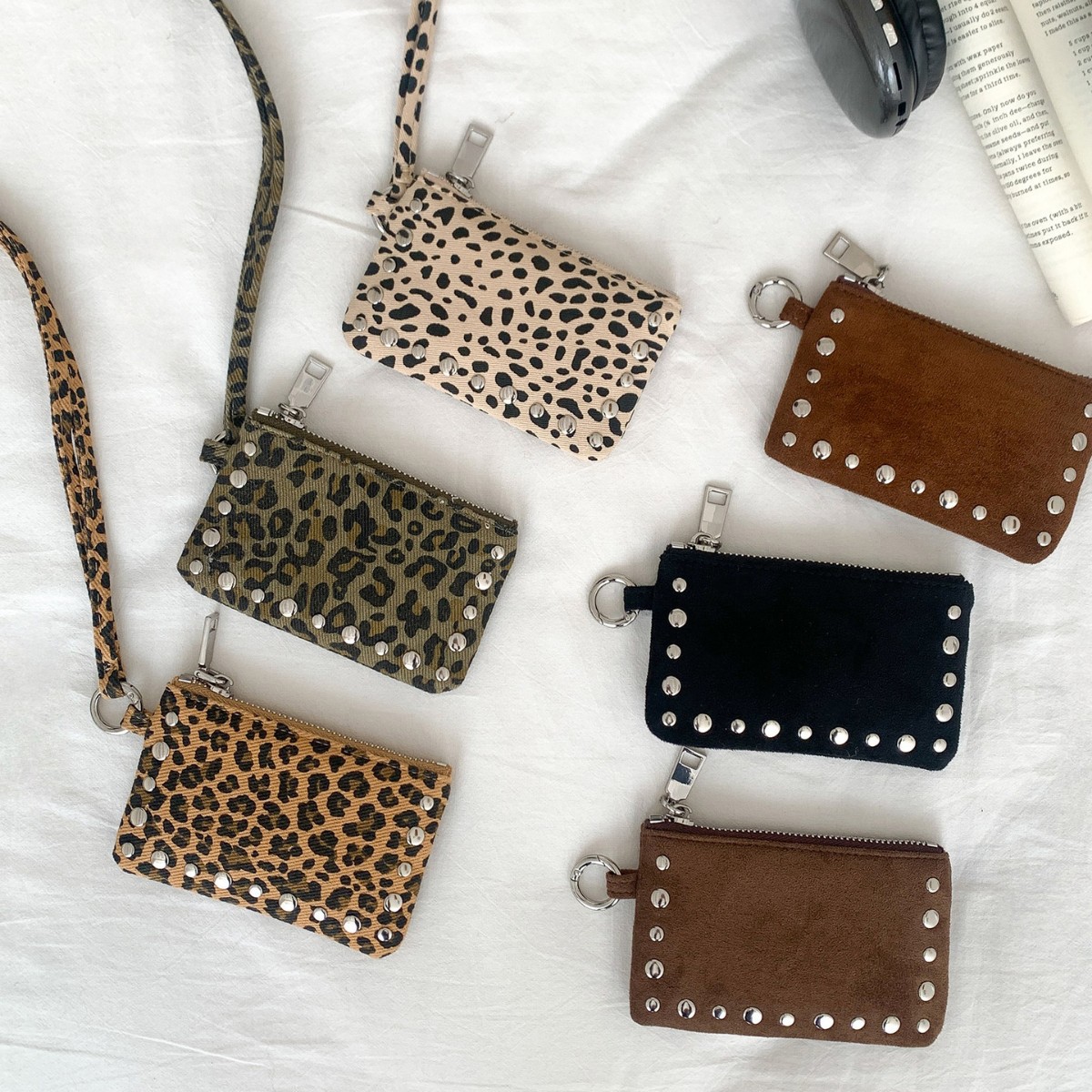 새로운 스터드 숄더백 미니 카드지갑 레오파드 동전 지갑 - Women'S Bags Cross Body 리뷰 및 가격