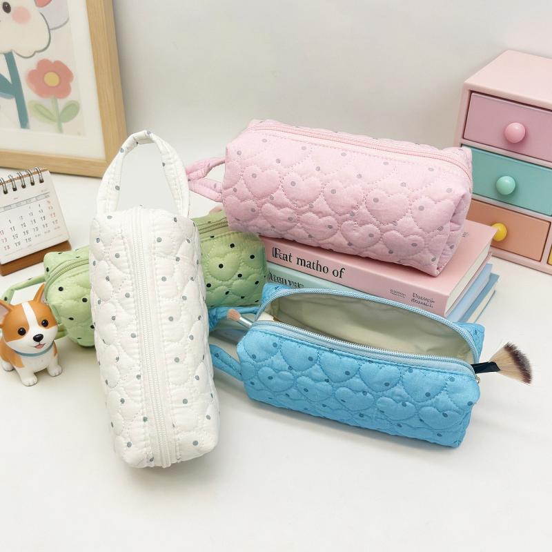 휴대용 도트 무늬 화장품 파우치, 미니멀한 디자인, 대 - Women Bags Large 리뷰 및 가격
