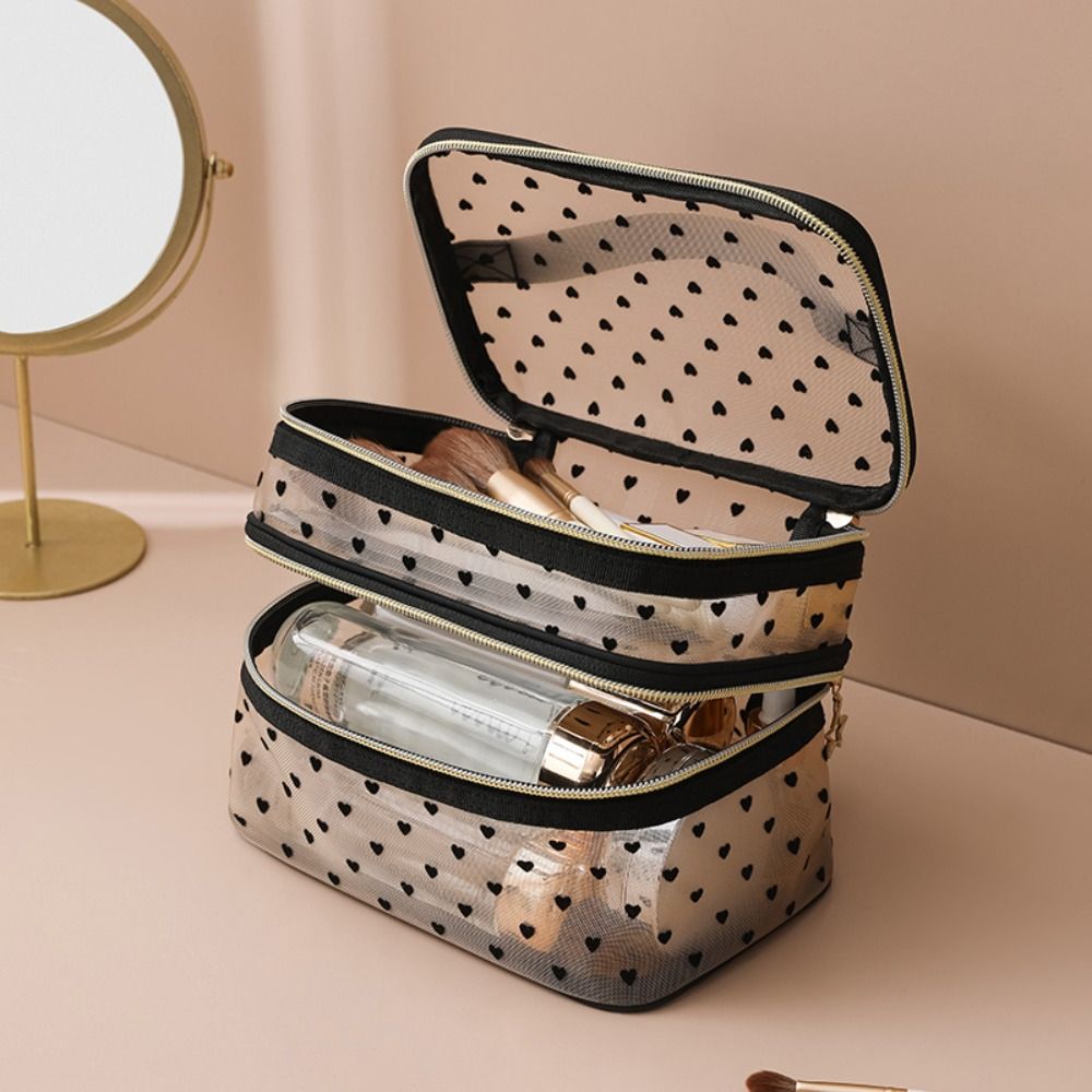 새로운 나일론 소재의 이중 레이어 대용량 여행용 화장품 - Women Bags Large 리뷰 및 가격