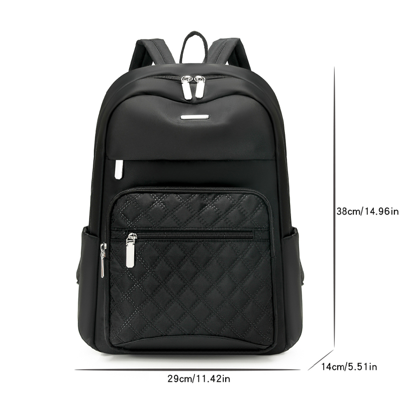 패션 격자 무늬 통근 데이 팟 여성 방수 나일론 배낭  - Women'S Xl Bags 리뷰 및 가격