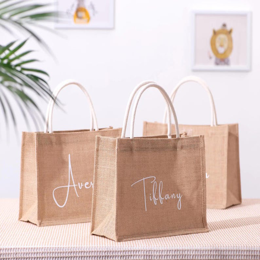 맞춤 이름 비치백 우아한 프로포즈 토트백 웨딩 장식 처 - Women Bags Jute 리뷰 및 가격