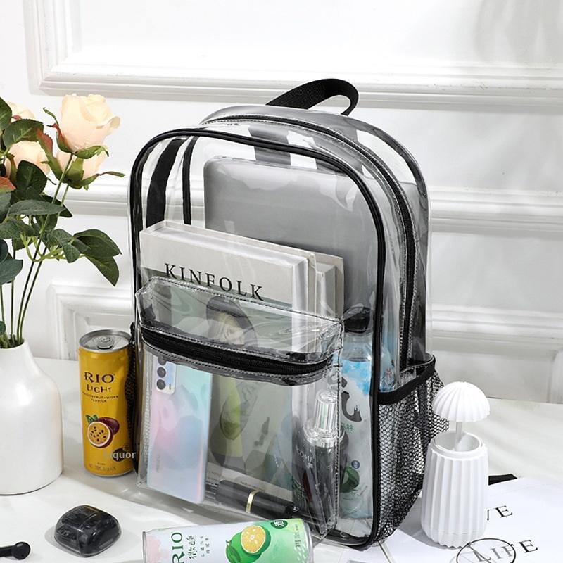 투명 PVC 야외 스포츠 피트니스 배낭 캐주얼 여행 가 - Women Bags Large 리뷰 및 가격