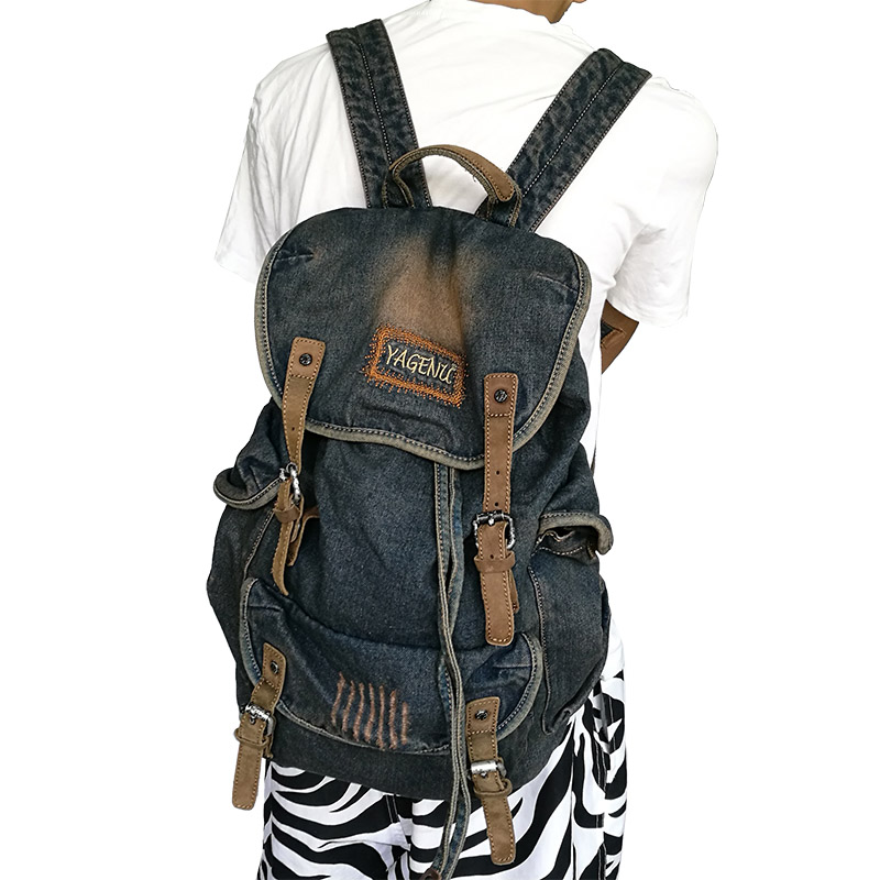 레트로 캔버스 가죽 더블 숄더백 캐주얼 여행 배낭 남녀 - Women Bags Large 리뷰 및 가격