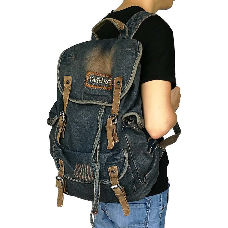 레트로 캔버스 가죽 더블 숄더백 캐주얼 여행 배낭 남녀 - Women Bags Large 리뷰 및 가격