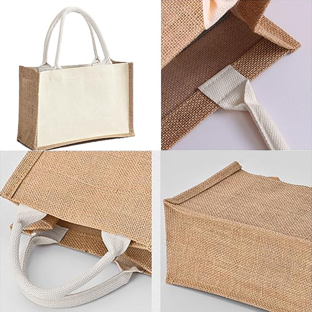 비치 황마 캔버스 토트백 귀여운 몬스터 프린트 개인 맞 - Women Bags Jute 리뷰 및 가격