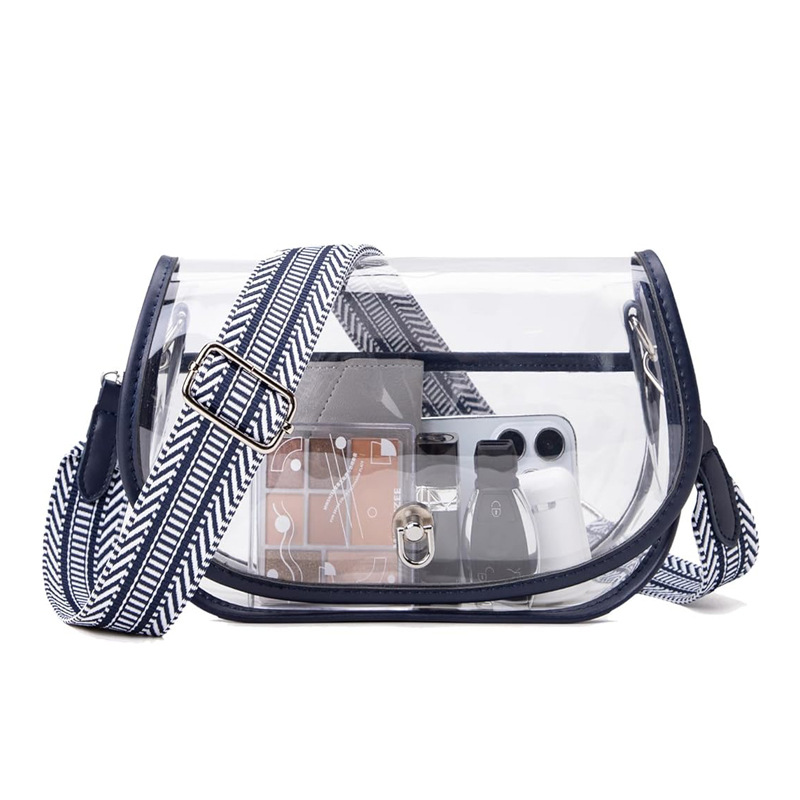 OUIO 전화 파우치 패션 클리어 PVC 새들 백 골드 - Women Bags Gold 리뷰 및 가격
