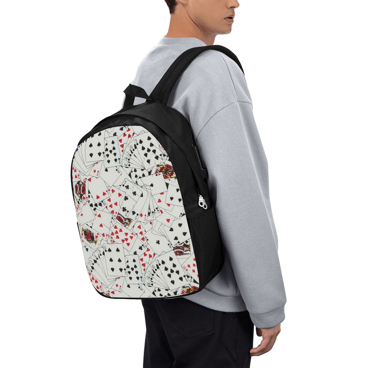 플레잉 카드 포커 프린트 배낭 여행 노트북 가방 컴퓨터 - Women Bags Laptop 리뷰 및 가격