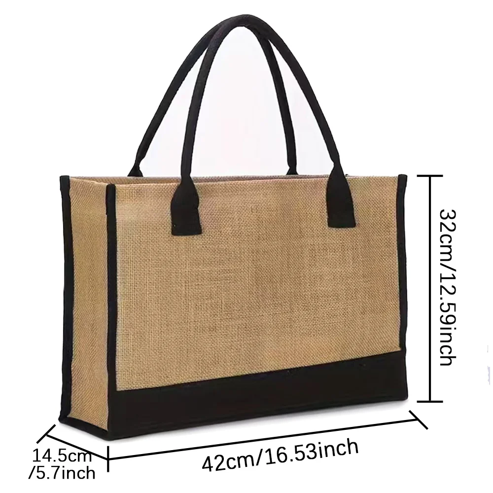 휴대용 에코 대용량 곰 패턴 토트백, 빈티지 황마 쇼핑 - Women Bags Jute 리뷰 및 가격