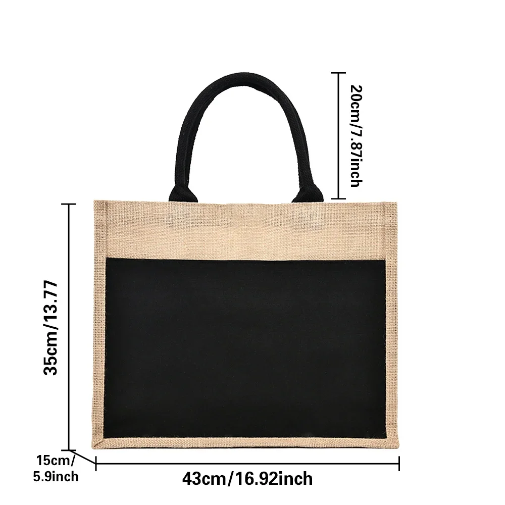 재사용 가능한 황마 쇼핑백, 대용량 린넨 식료품 가방, - Women Bags Jute 리뷰 및 가격