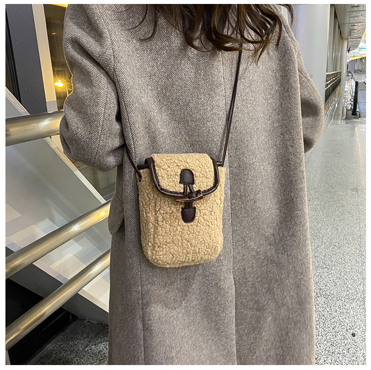 패션 겨울 양털 핸드폰 가방 달콤하고 사랑스러운 휴대용 - Women'S Bags Cross Body 리뷰 및 가격