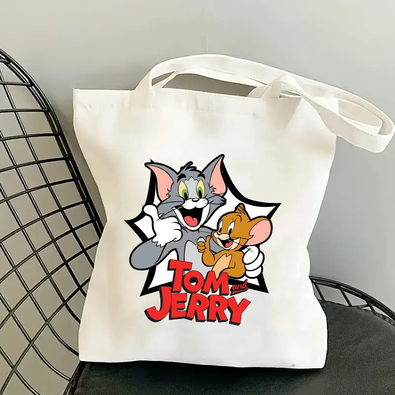 톰과 제리 귀여운 캔버스 가방 여성 남성 야외 휴대용  - Women'S Xl Bags 리뷰 및 가격