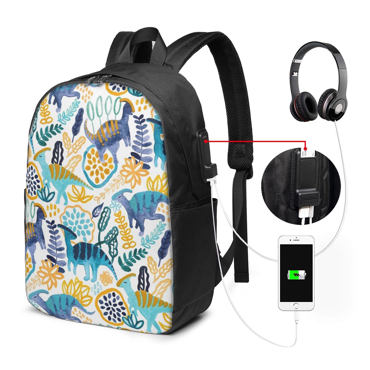 Gouache Parasaurolophuses 배낭 여 - Women Bags Laptop 리뷰 및 가격