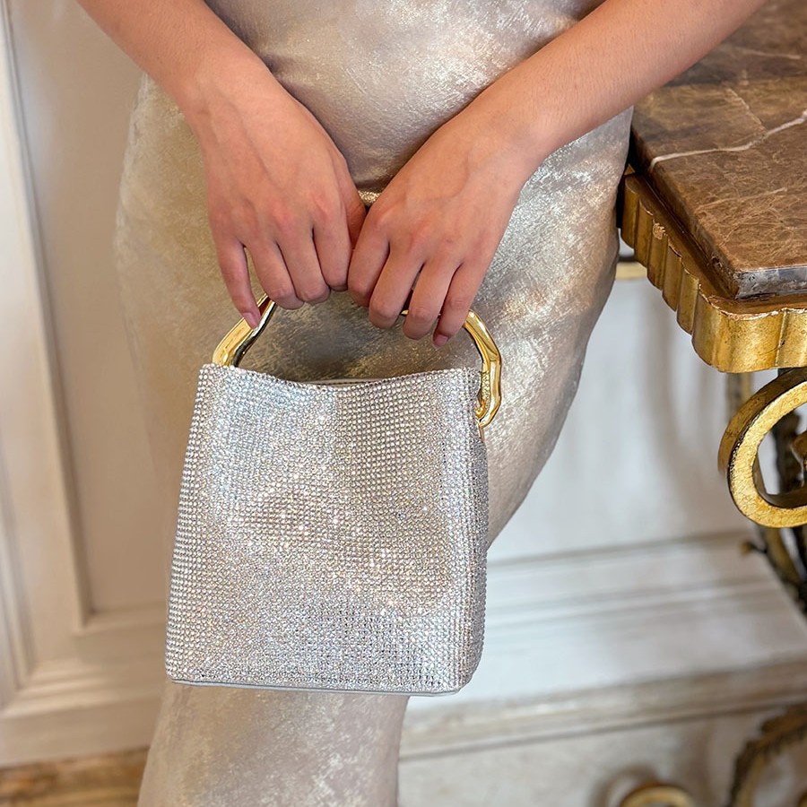 세련되고 고급스러운 광택이 나는 사각 다이아몬드 버킷백 - Clutch Bag Evening 리뷰 및 가격