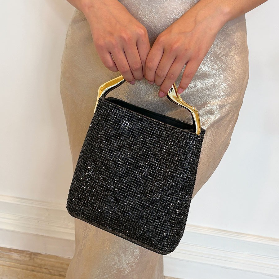 세련되고 고급스러운 광택이 나는 사각 다이아몬드 버킷백 - Clutch Bag Evening 리뷰 및 가격