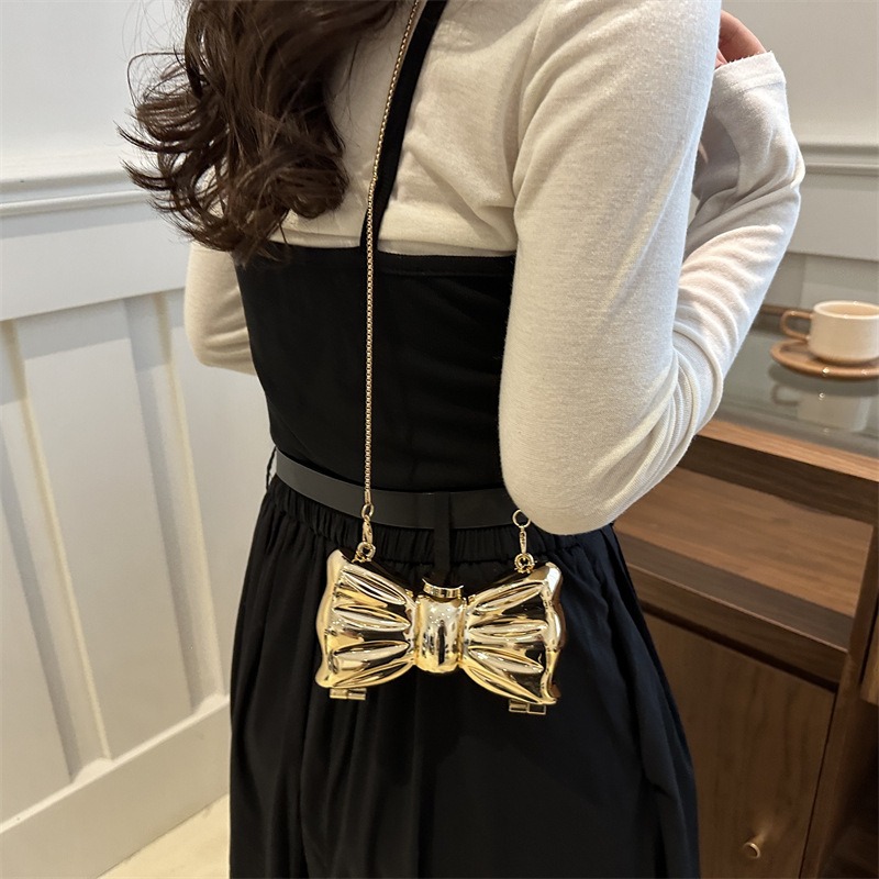 럭셔리 패션 메탈 미니 핸드백 리본 클라스프 장식 유럽 - Women'S Bags Cross Body 리뷰 및 가격